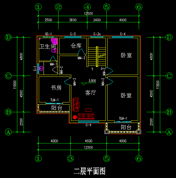 经典小三屋别墅户型推荐 带平面图(图3)