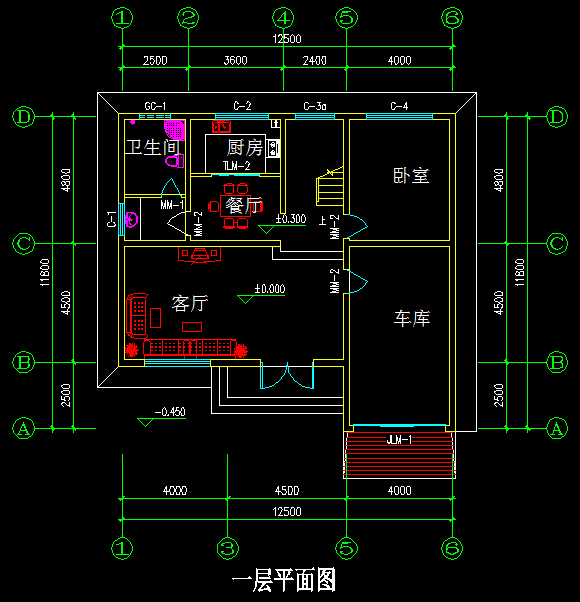 经典小三屋别墅户型推荐 带平面图(图2)